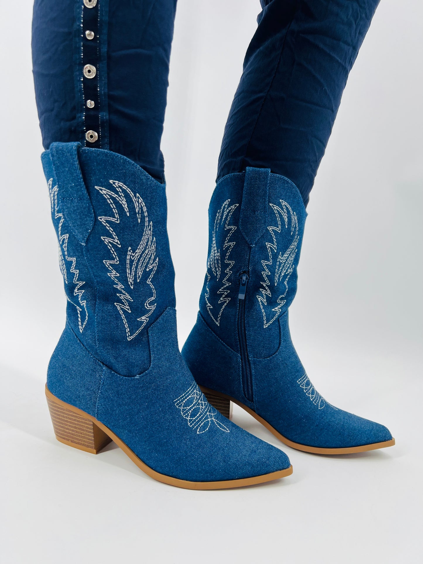 434 🛍️ Santiags Hautes Jeans ✨