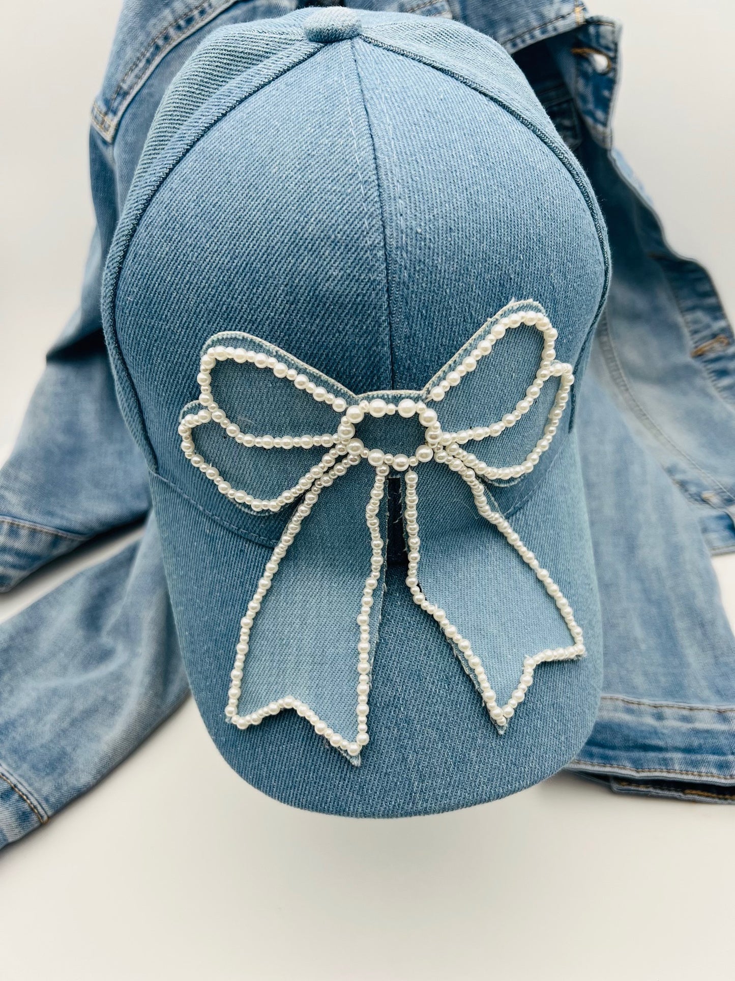 682 🛍️ Casquette noeud perle 🎀
