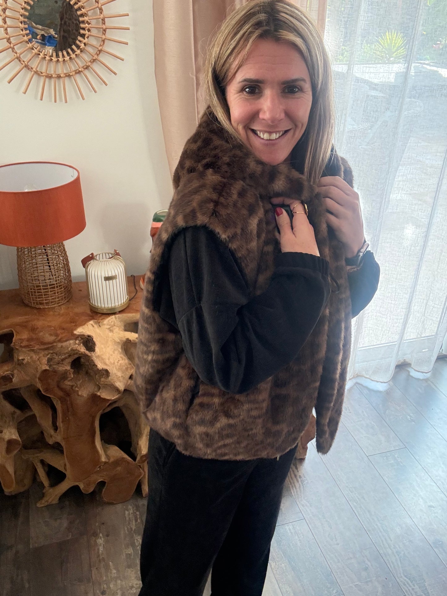 469 🍁 Sans manche Léopard