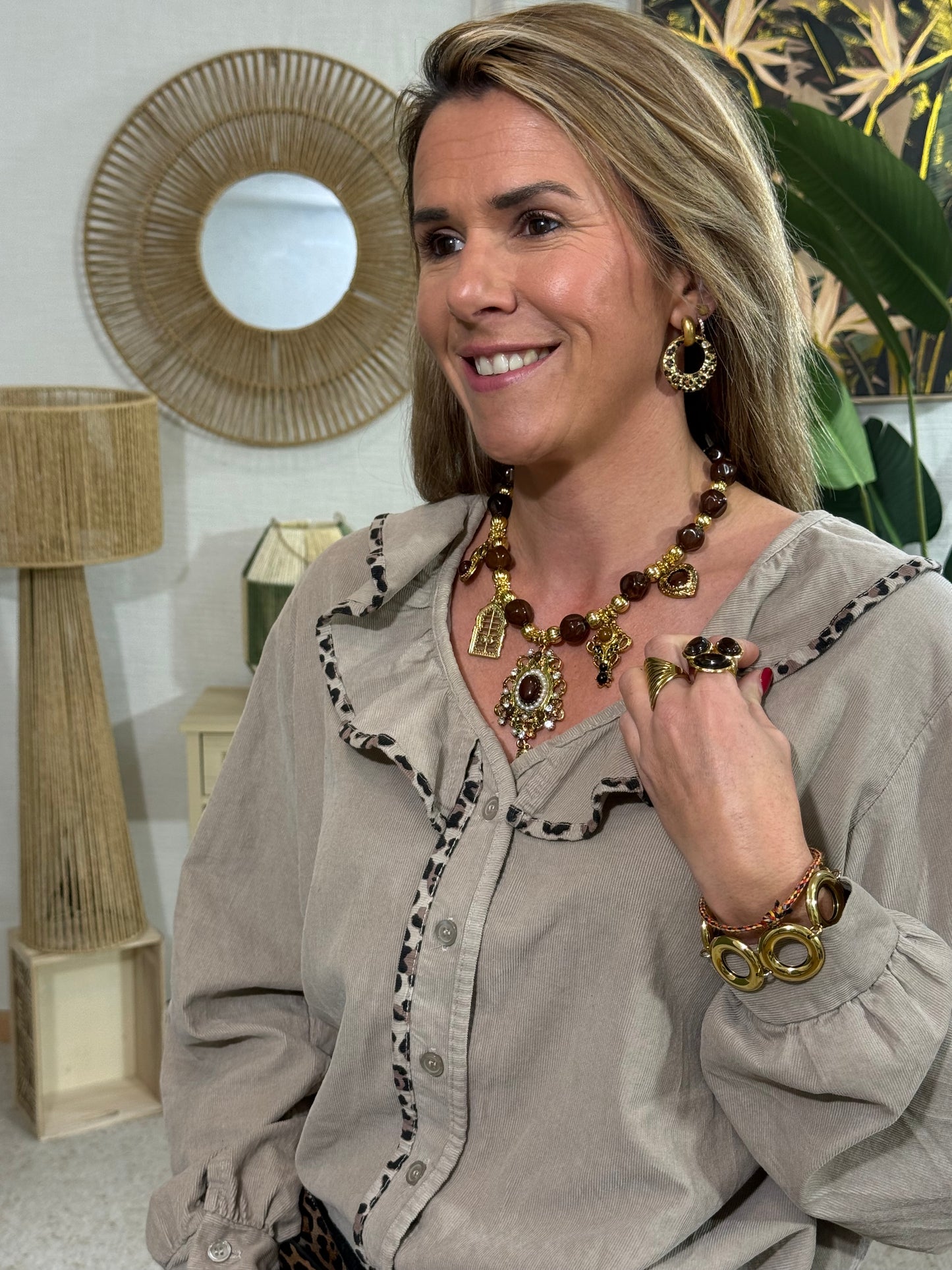 502 🖤 Boucles d'oreilles Léopard rondes