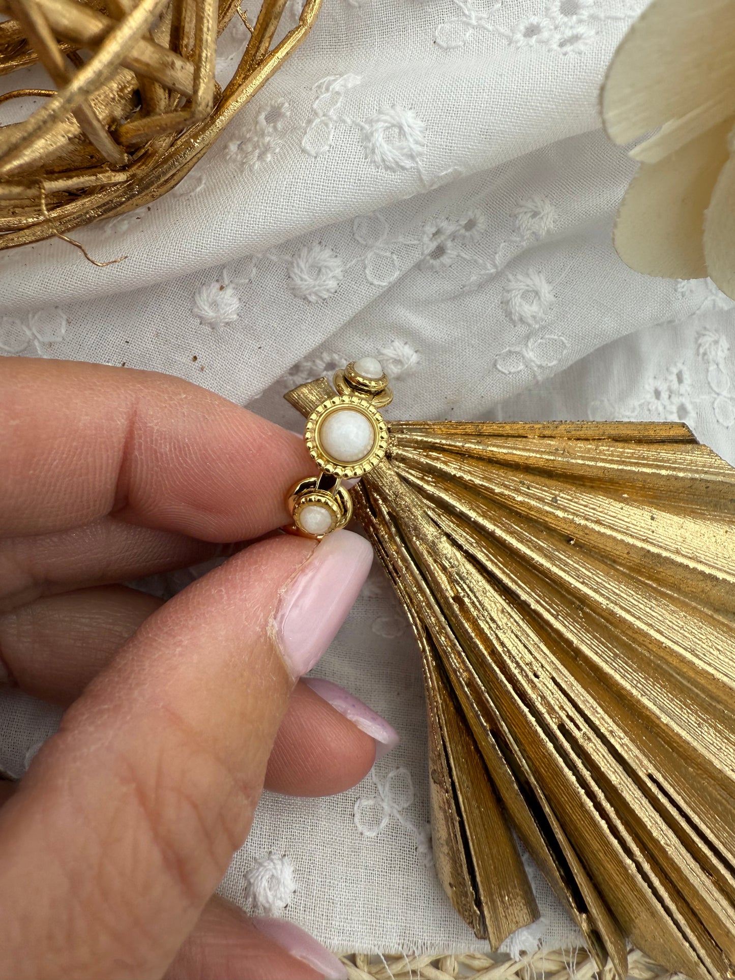 49 🍋 Bague Perle