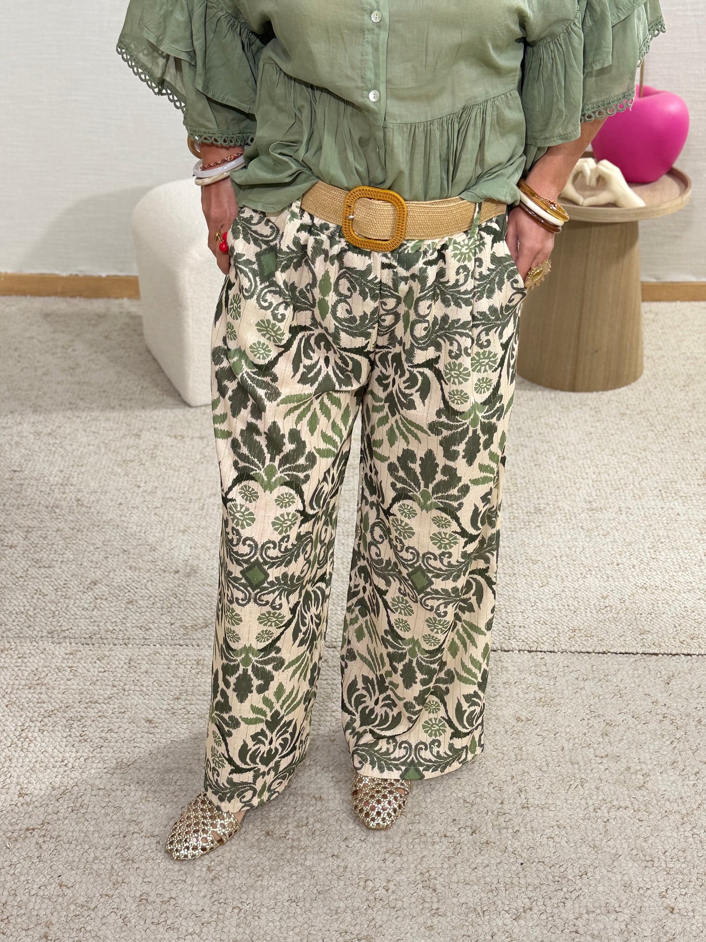 175 🍭 Pantalon Fleuri