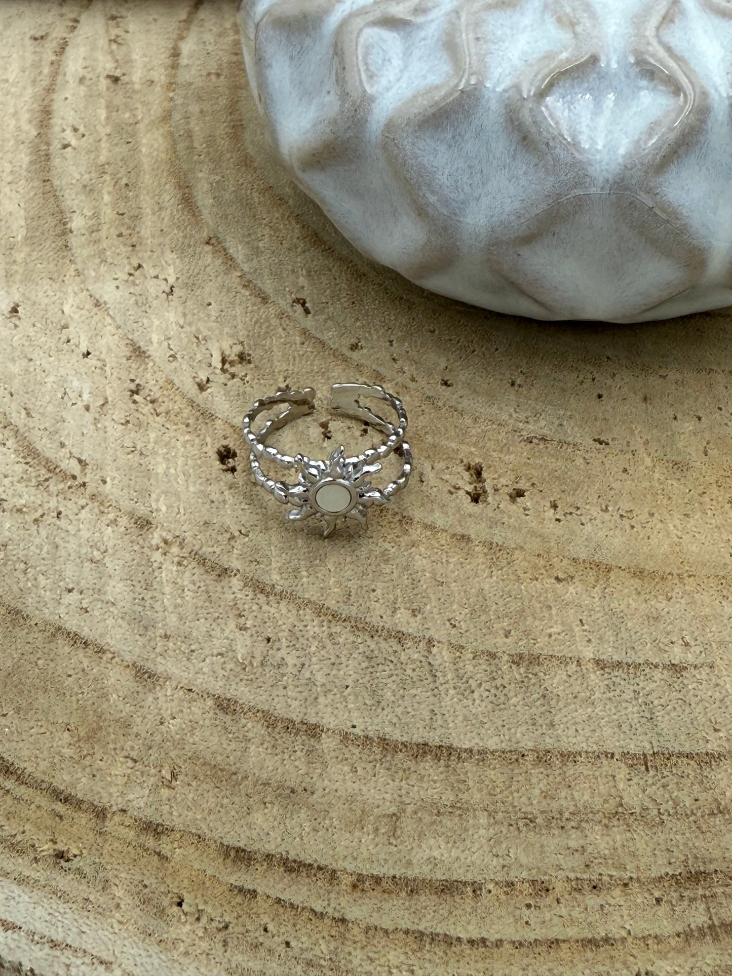 56 🍭 Bague Soleil Argenté