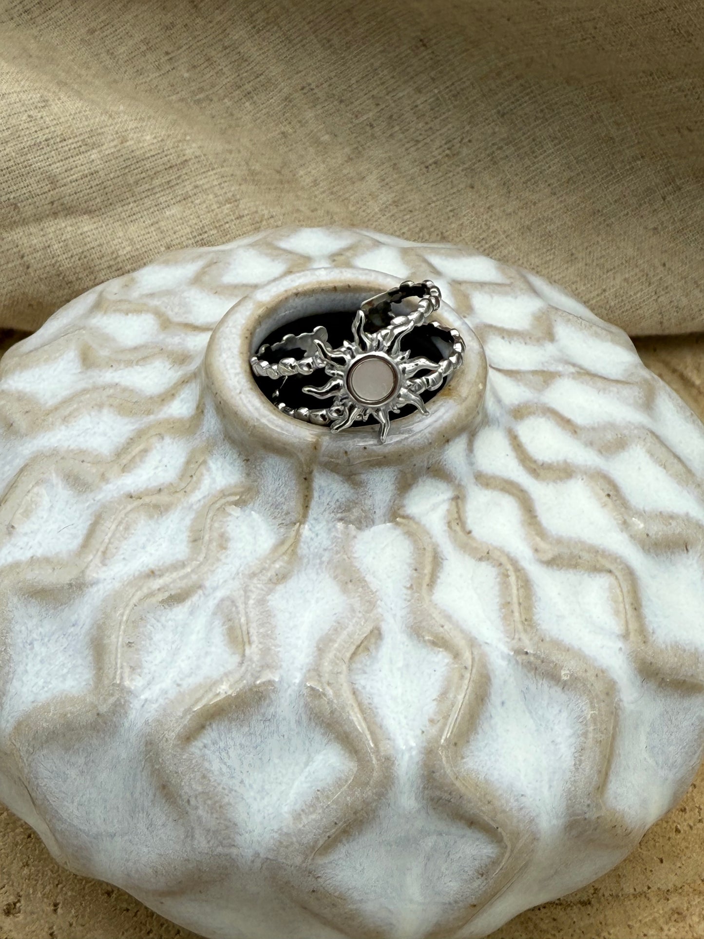 56 🍭 Bague Soleil Argenté