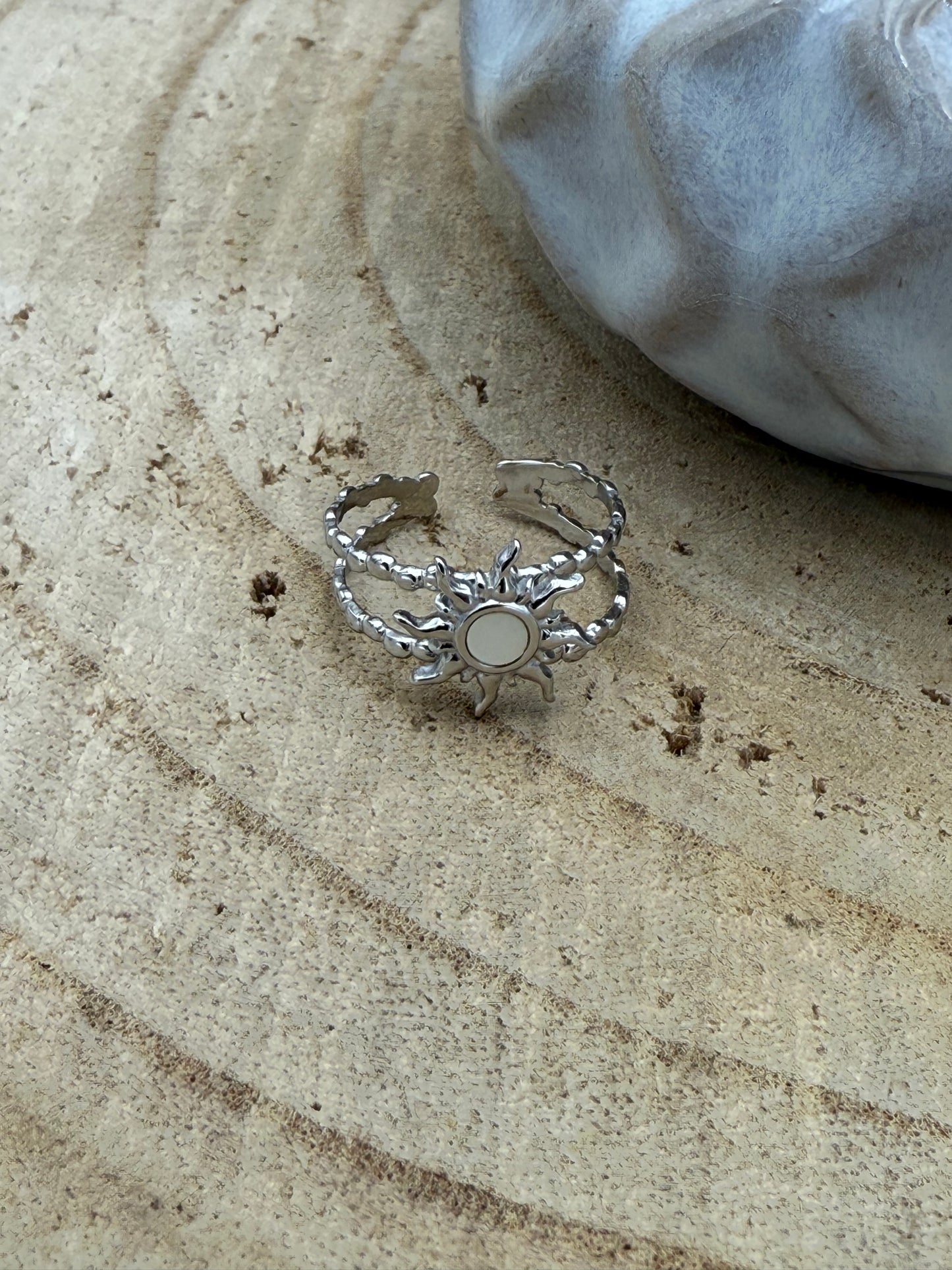 56 🍭 Bague Soleil Argenté