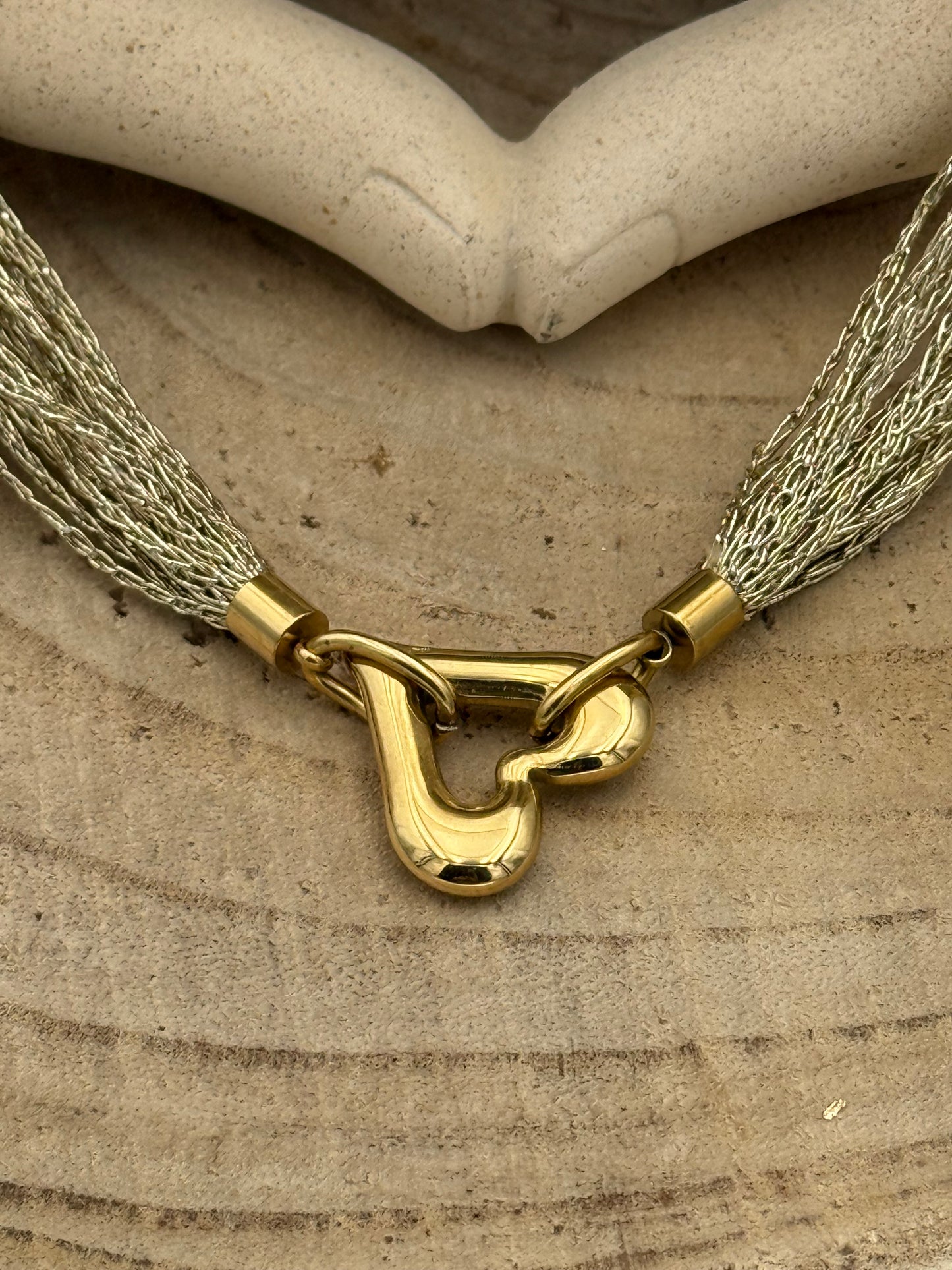 215 🍭 Collier coeur Doré