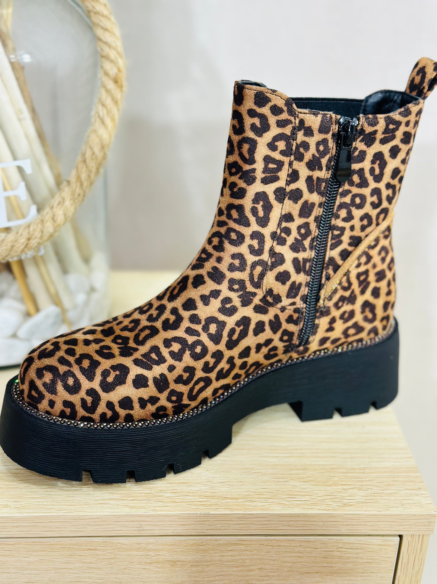254 🛍️ Bottine Léopard 🐆