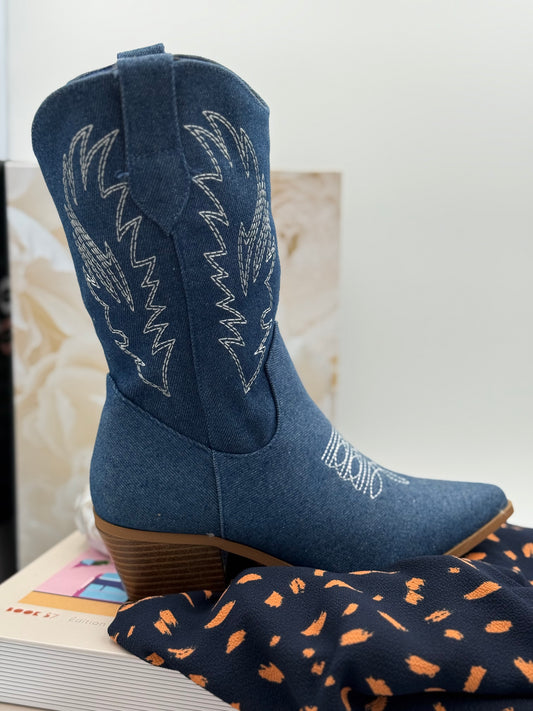 434 🛍️ Santiags Hautes Jeans ✨