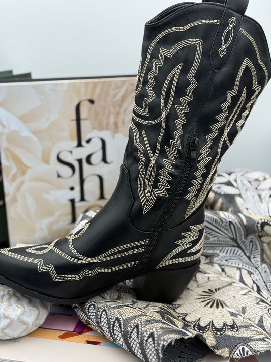 488 🛍️ Santiags Haute Noire