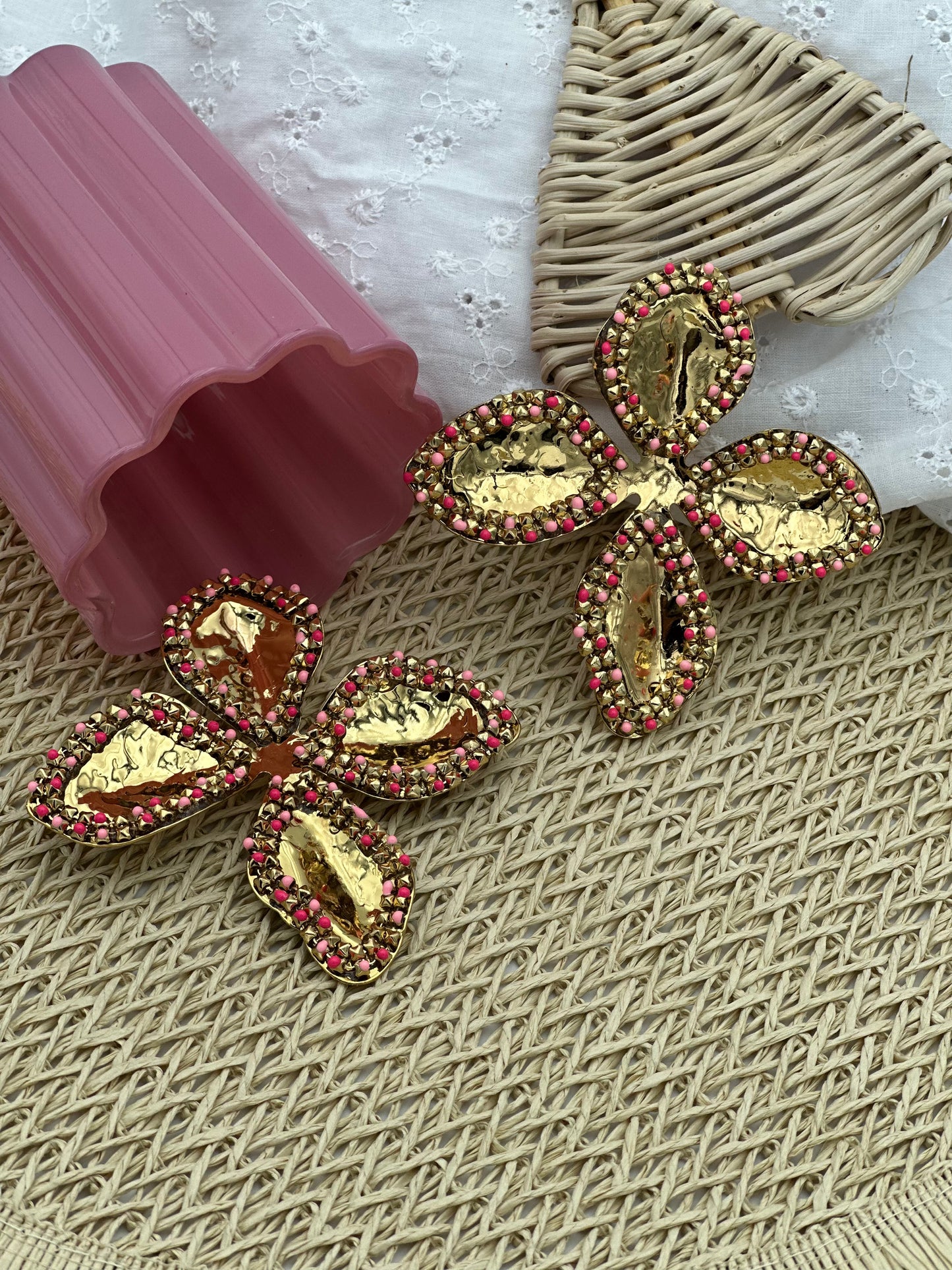 164 🍭 Boucle D'oreilles Fleur