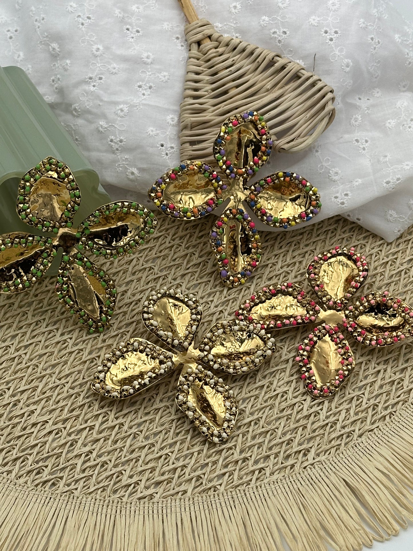 164 🍭 Boucle D'oreilles Fleur