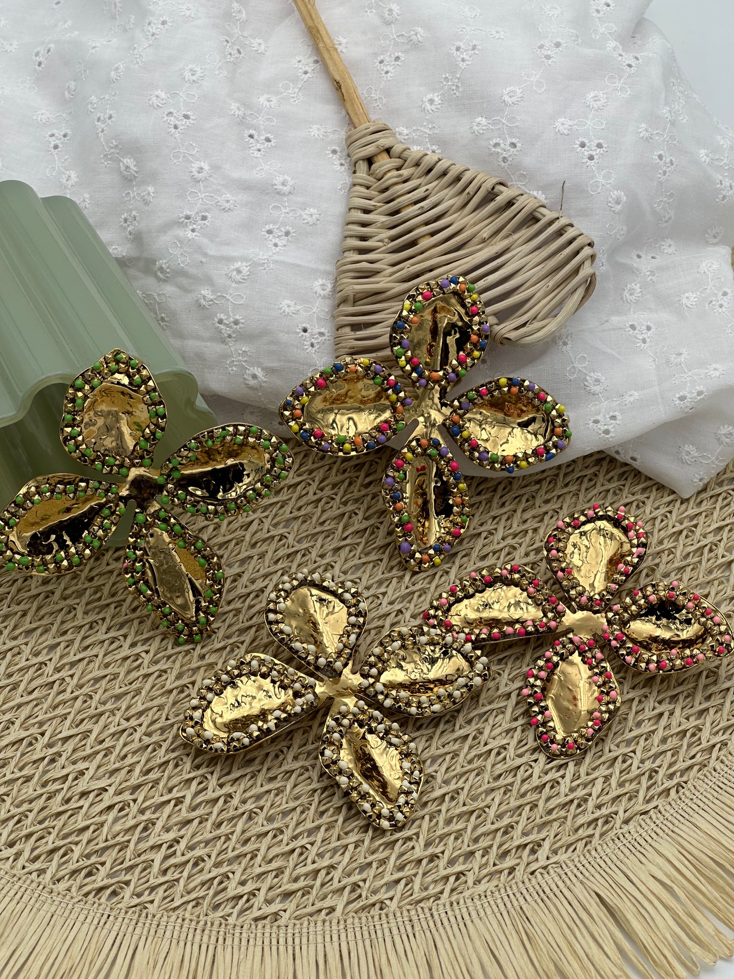 164 🍭 Boucle D'oreilles Fleur