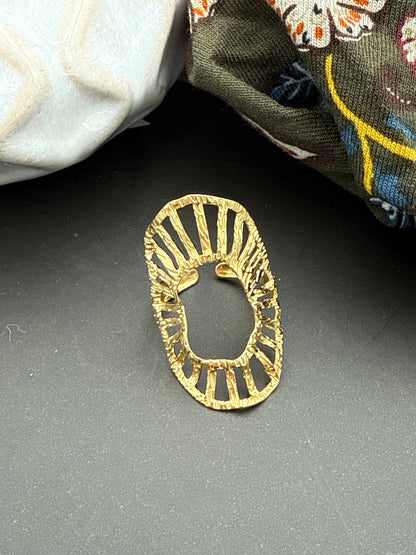 564🍁 Bague Dorée Ovale