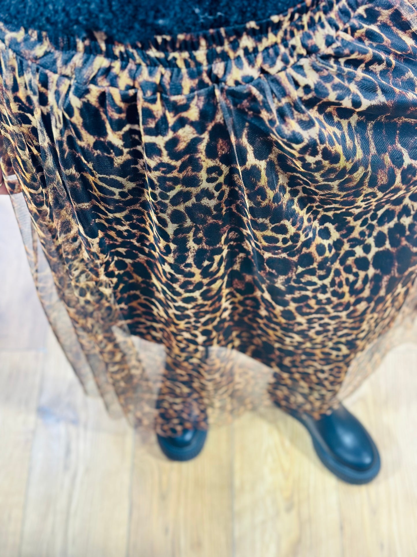 708 🛍️ Jupe tulle avec imprimé 🐆