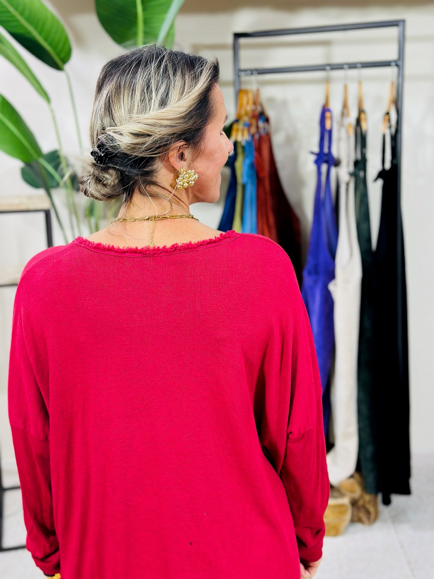 171  🛍️Tee-shirt manche longue col "V" 🤩