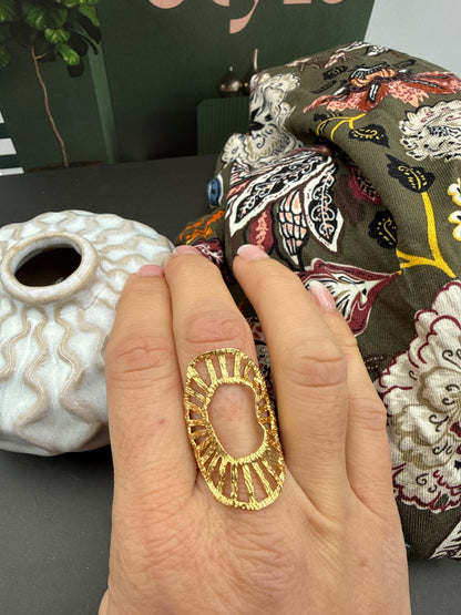 564🍁 Bague Dorée Ovale