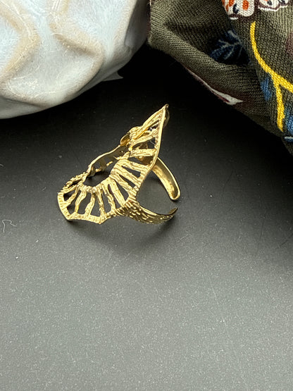 564🍁 Bague Dorée Ovale
