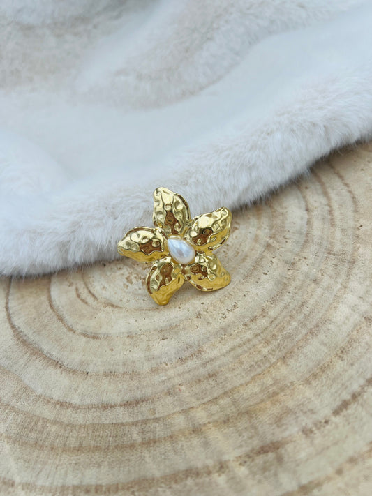 661 🛍️ Bague fleur et nacre 🌸