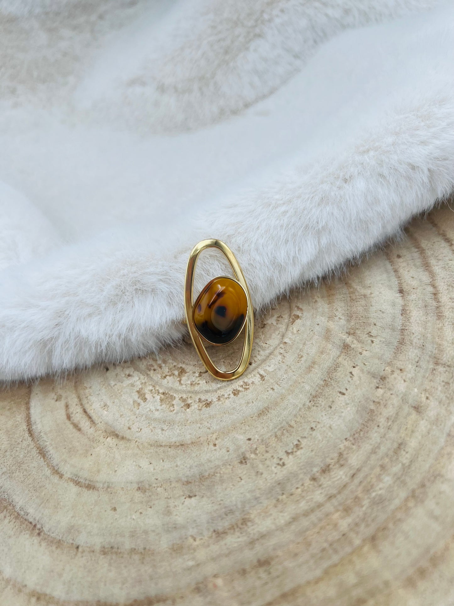 875 🛍️ Bague pierre léopard 🐆