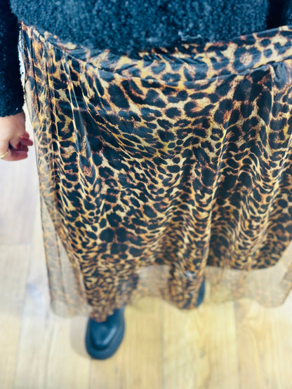 708 🛍️ Jupe tulle avec imprimé 🐆