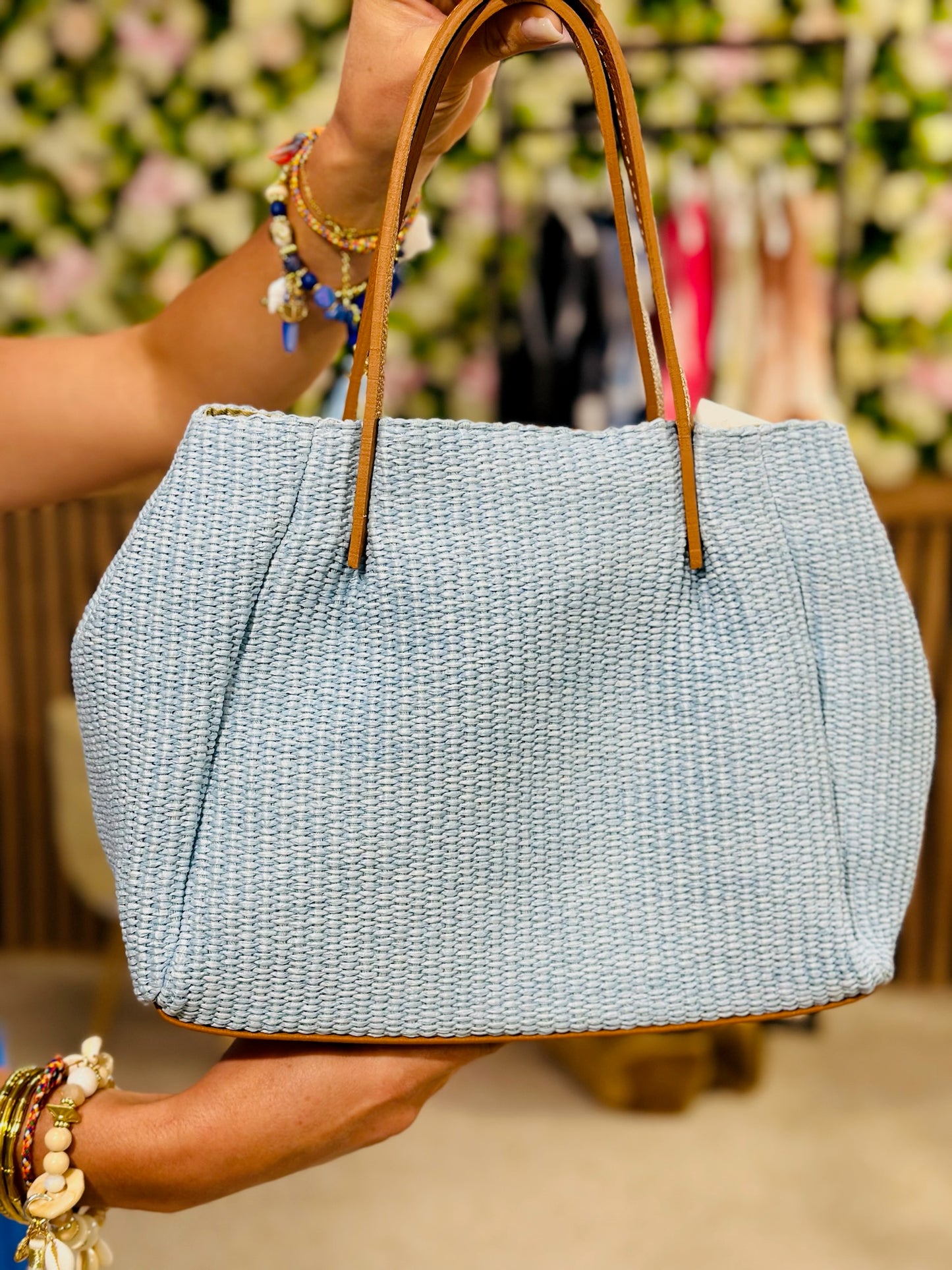 742 🛍️ Sac en cuir et rafia ⛱️