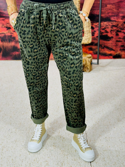 408  🛍️ Pantalon côtelé léopard 🐆