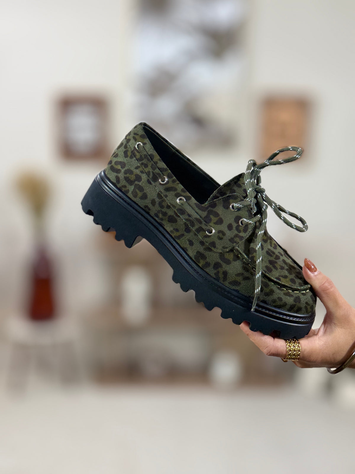 170 🗝️ Mocassin Léopard Kaki