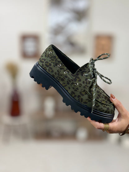 170 🗝️ Mocassin Léopard Kaki