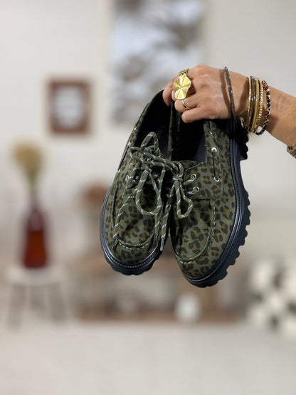 170 🗝️ Mocassin Léopard Kaki