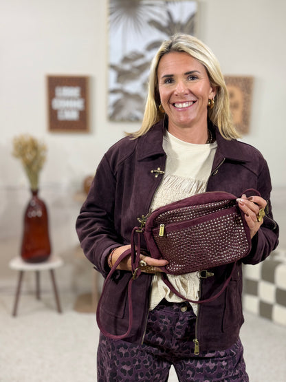 215 🗝️ Sac Clous Bordeaux
