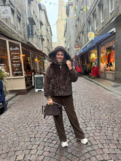 469 🍁 Sans manche Léopard