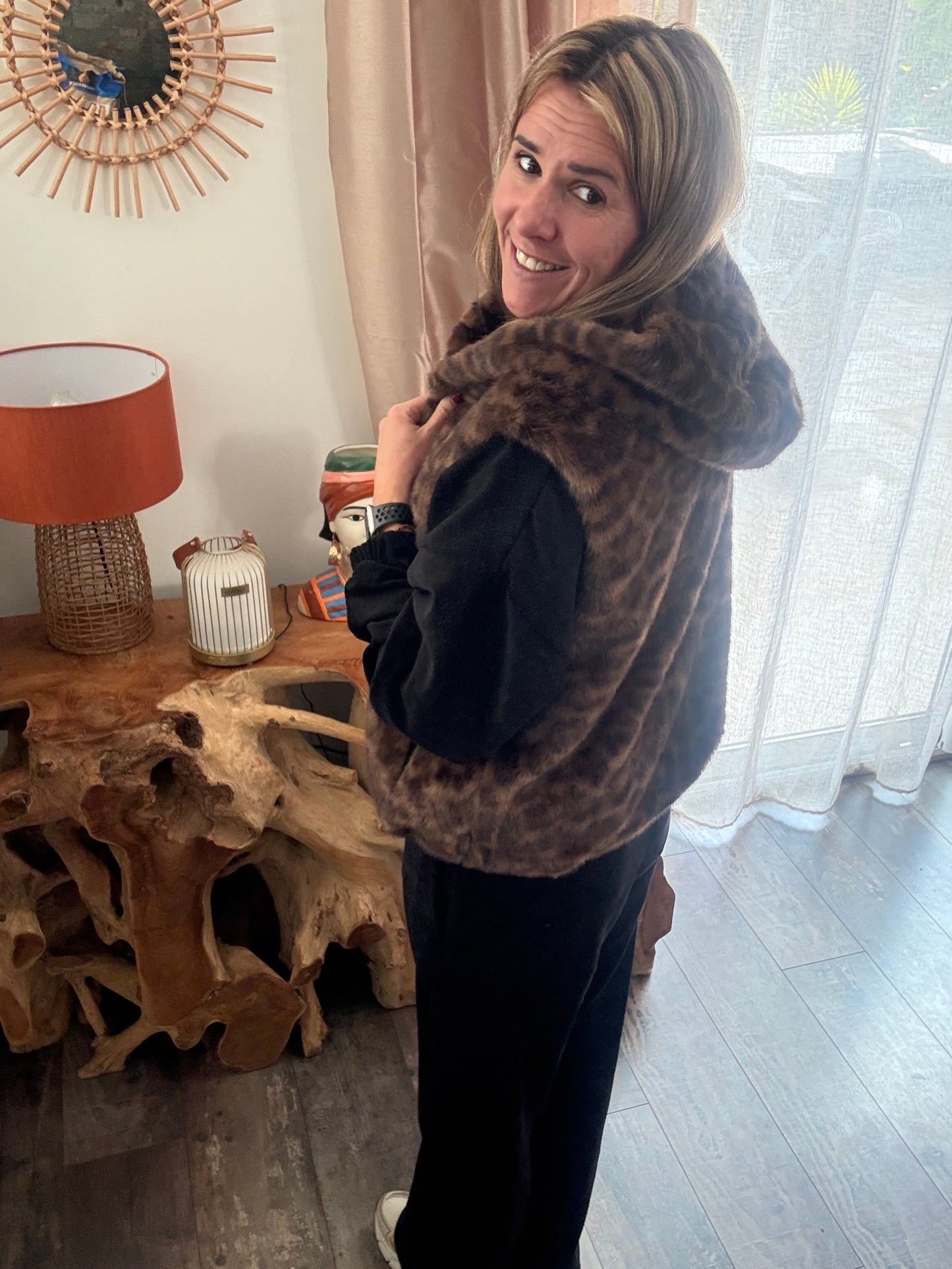 469 🍁 Sans manche Léopard