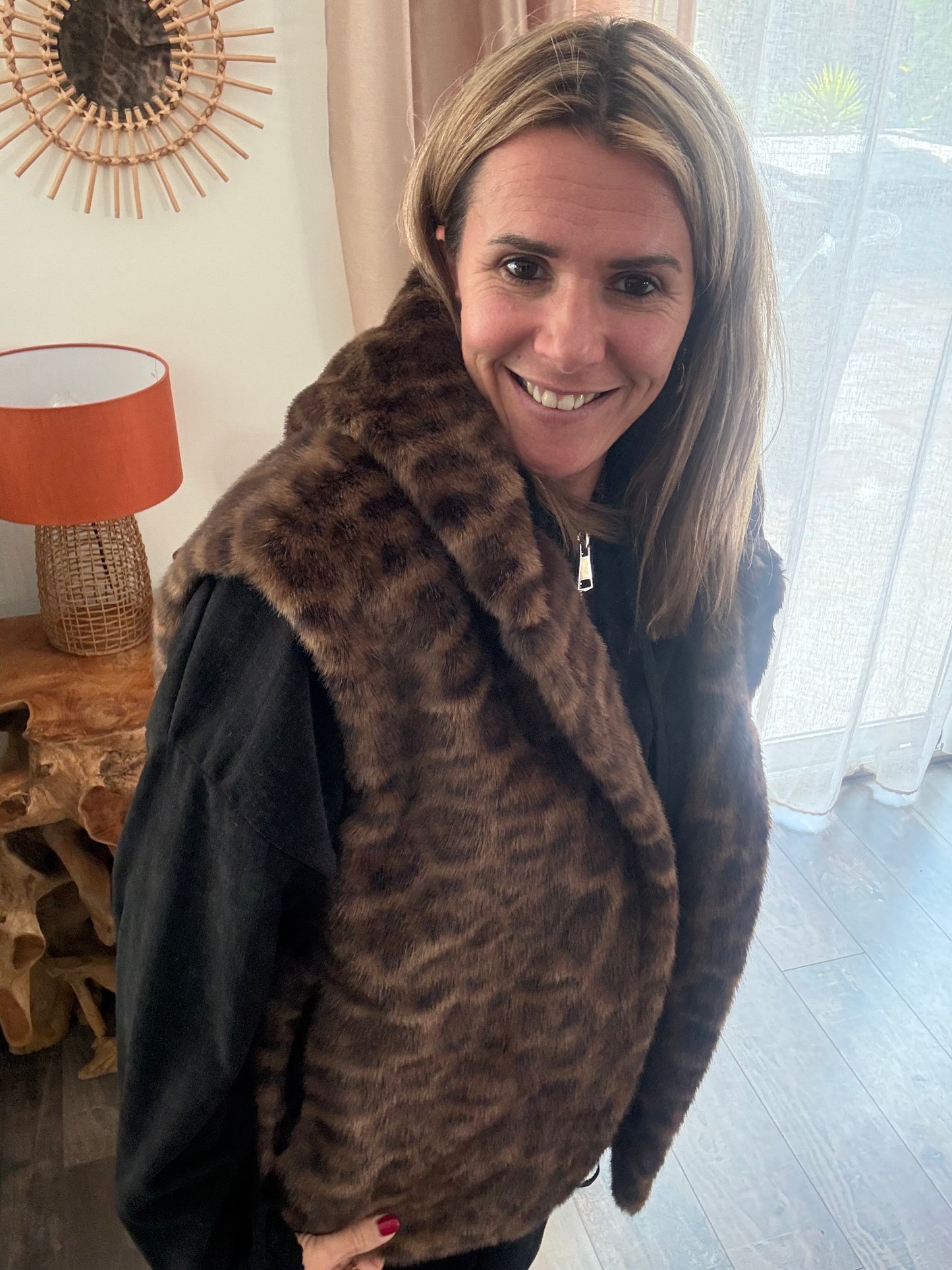 469 🍁 Sans manche Léopard