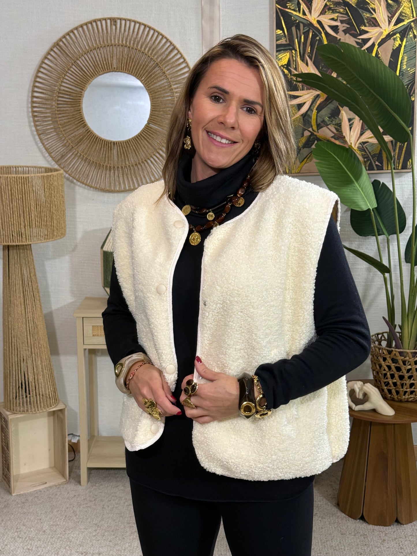 496 🖤Sans manche Sherpa