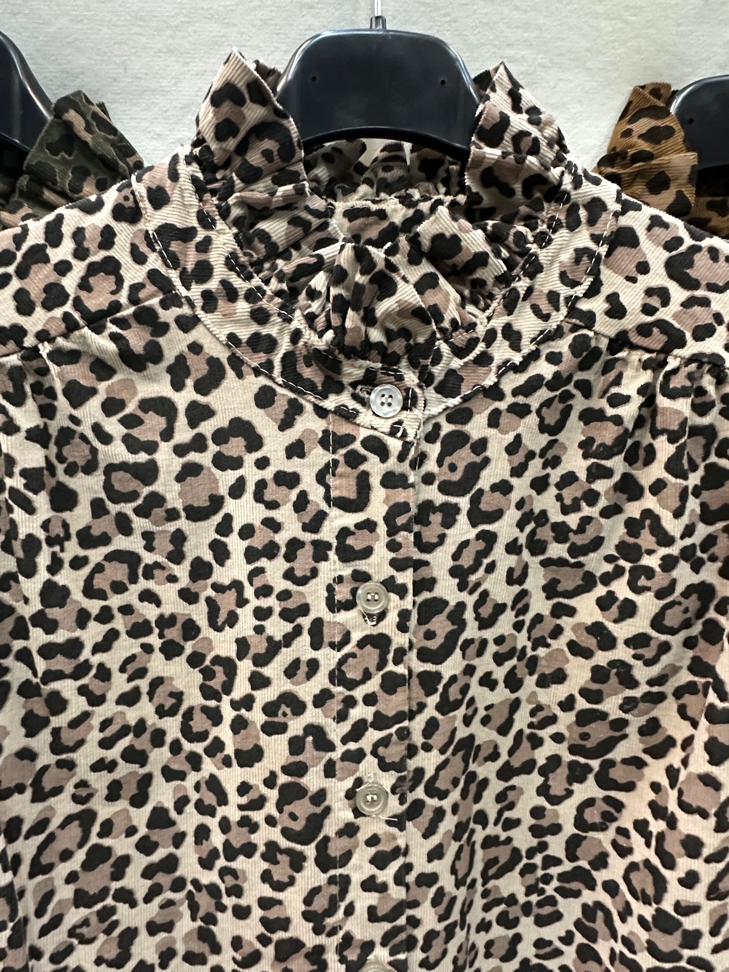 519 🖤 Chemisier velours Léopard