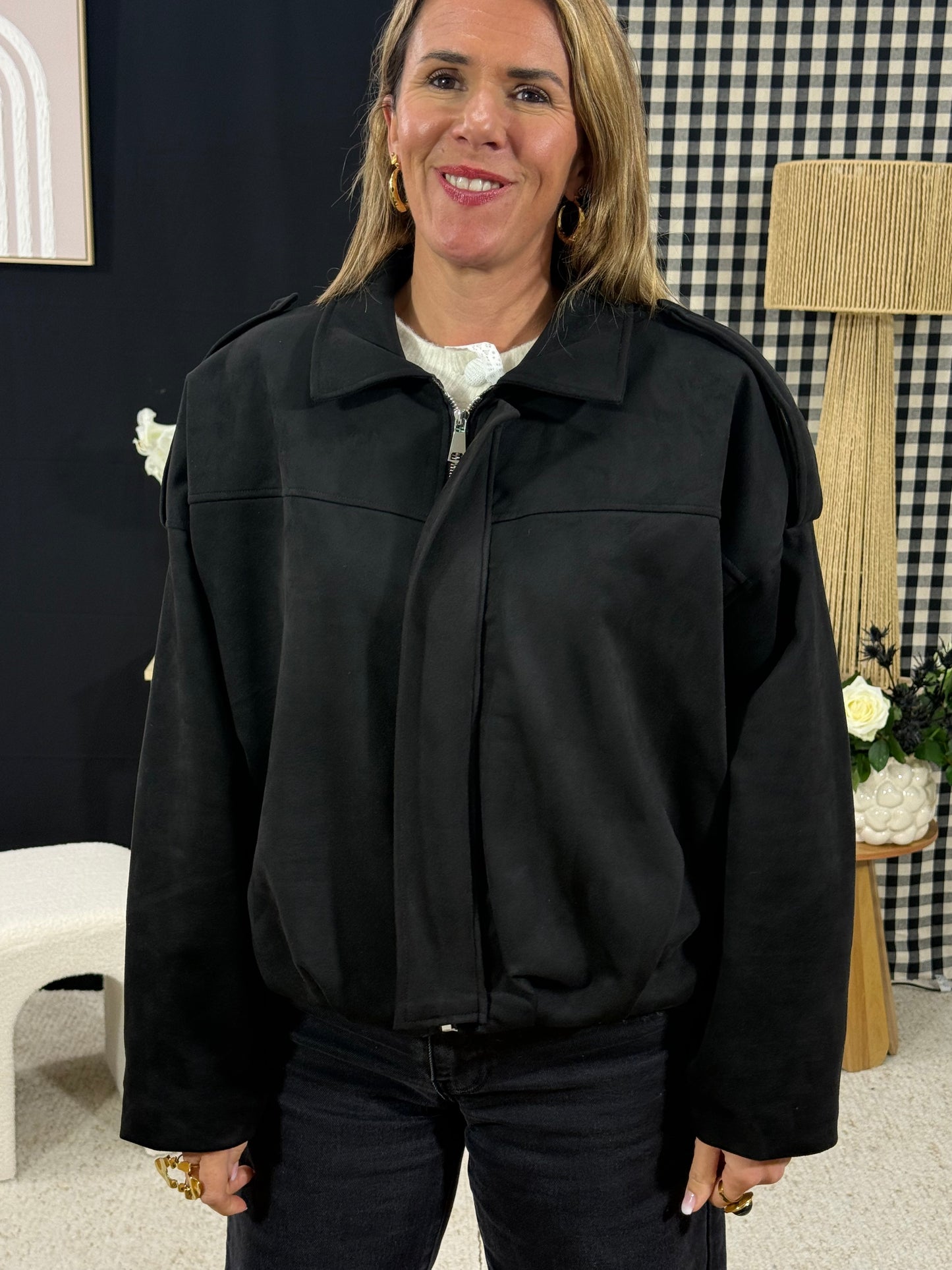 517 🖤 Veste Suédine