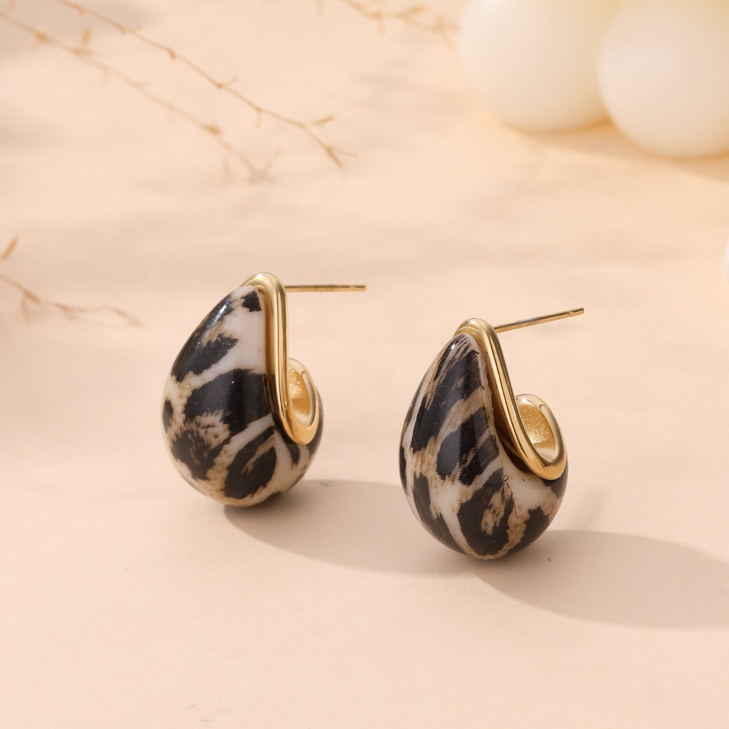 580 🎄 Boucle D’oreilles Léopard
