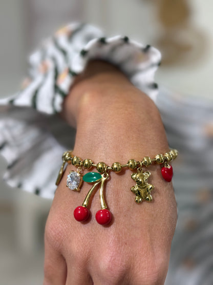 94 🍒 Bracelet cerise