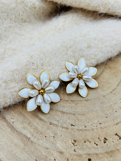 497 🛍️ Boucle d'oreille fleur  ⚜️