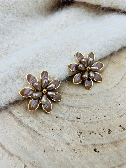 497 🛍️ Boucle d'oreille fleur  ⚜️