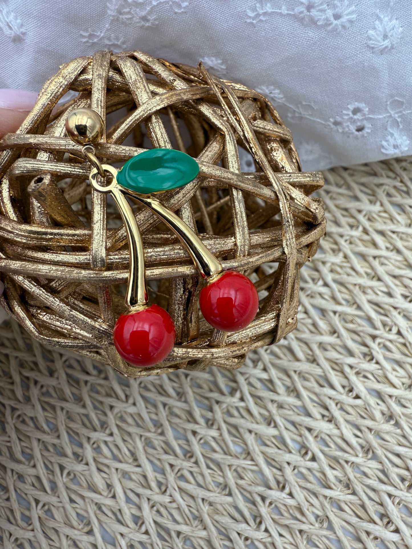 133 🍒 Boucle d'oreilles Cerise