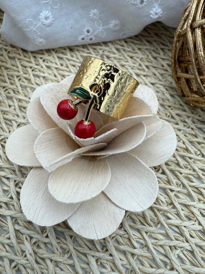 132 🍒 Bague cerise