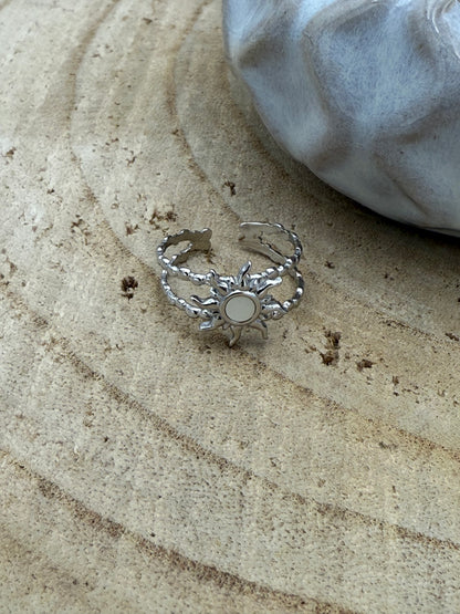 56 🍭  Bague Soleil Argenté