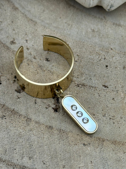 217 🍭  Bague Breloque Strass