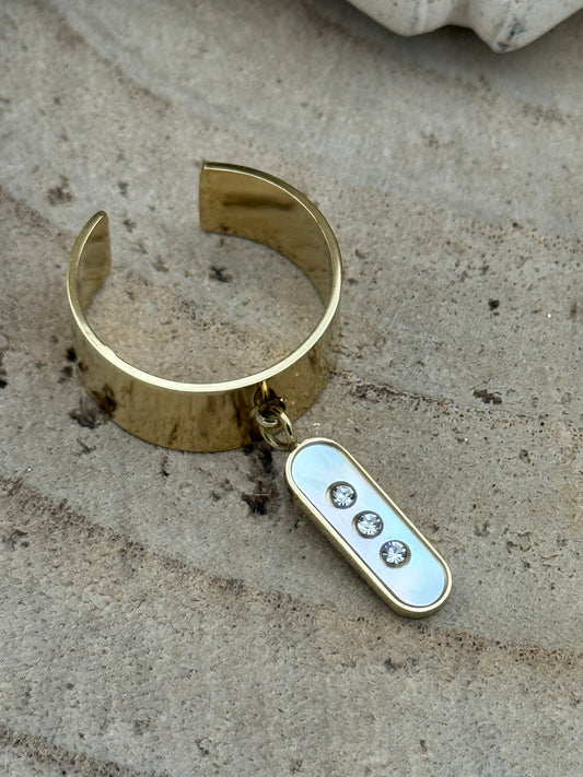 217 🍭  Bague Breloque Strass