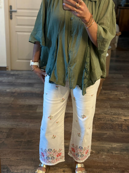 77 🌷 Jeans Blanc Flora