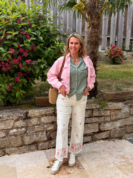 80  🍭 Veste Broderie Anglaise