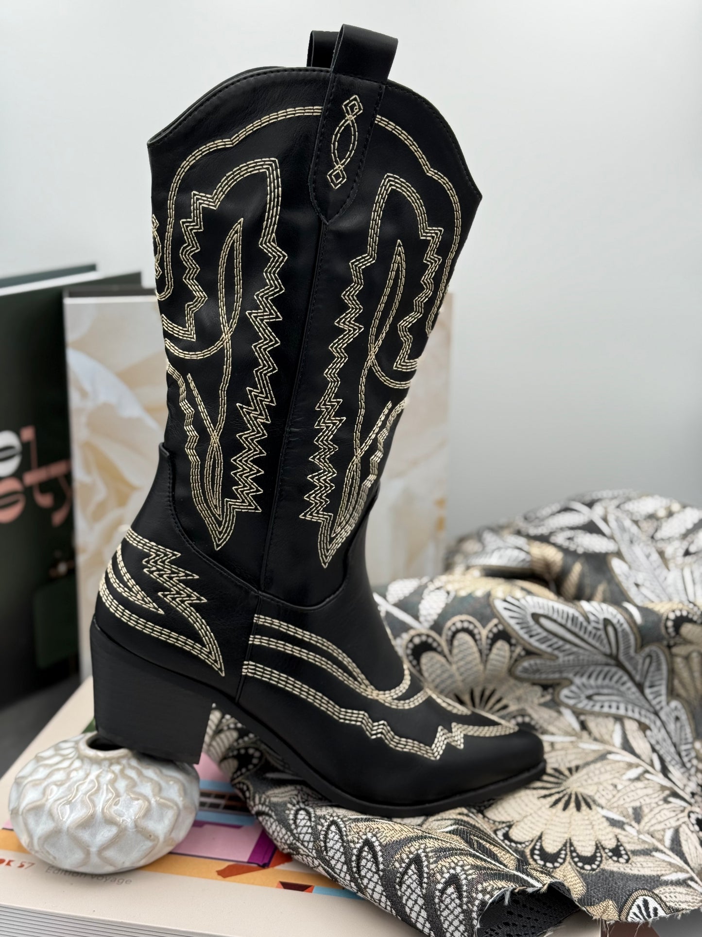 488 🛍️ Santiags Haute Noire