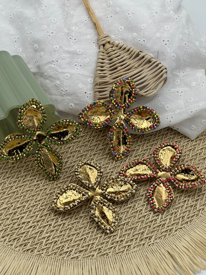 164 🍭 Boucle D'oreilles Fleur