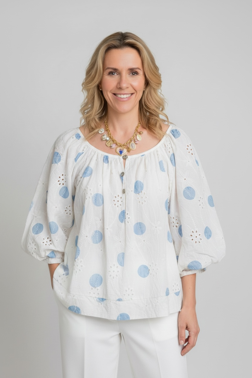 67 🌷 Blouse Pois Broderie